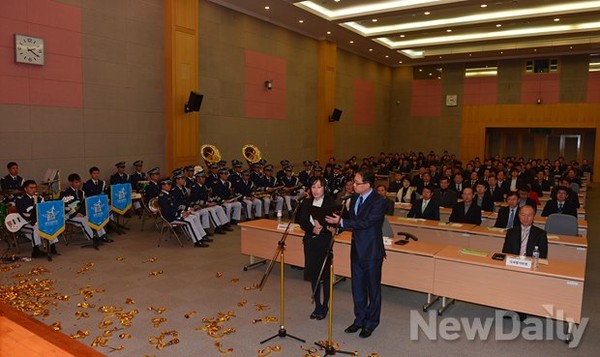 ▲ 병무의날 선언문 낭독 ⓒ뉴데일리 정상윤