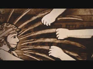 ▲ 샌드애니메이션의 한 장면.ⓒ국방부