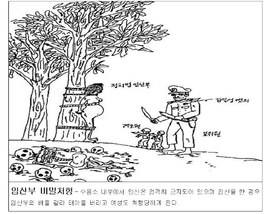 ▲ 2010년 9월 美하원이 공개한, 탈북자들이 그린 그림. 북한의 인권실태를 그대로 드러내고 있다. [자료사진]