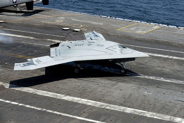 ▲ X-47B 스텔스무인공격기.ⓒ미 국방부