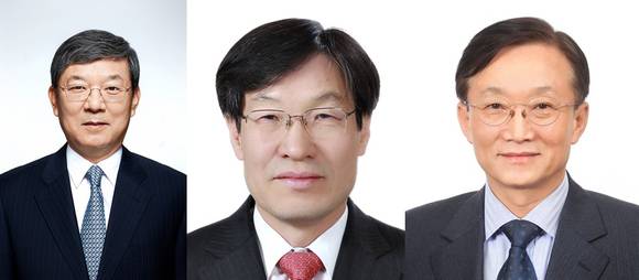 ▲ 왼쪽부터 이재성 현대중공업그룹 회장, 권오준 포스코 회장, 박대영 삼성중공업 사장 ⓒ각사