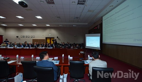 ▲ 방위사업청에서 개최된 공중급유기 사업 설명회 모습.ⓒ뉴데일리 정상윤 기자