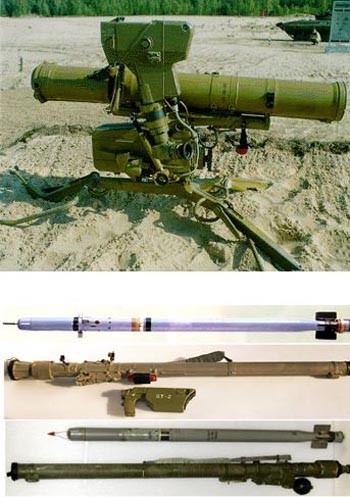 ▲ AT-4 대전차 미사일(사진上). SA-16휴대용 지대공미사일(사진下)