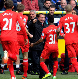 ▲ 첫 골을 기록한 스털링ⓒ리버풀 공식 홈페이지