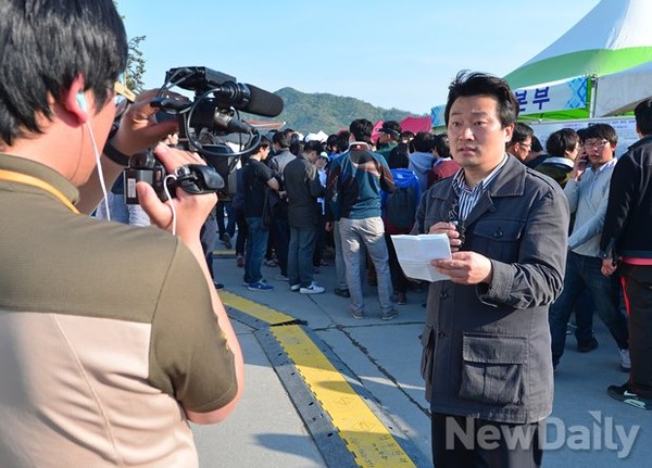 ▲ 고발뉴스 이상호 기자 ⓒ뉴데일리 정상윤