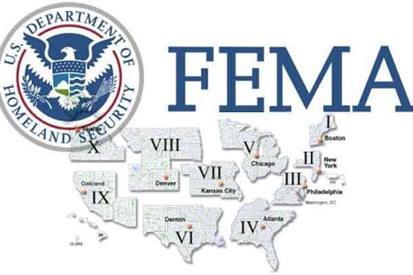▲ 美연방위기관리청(FEMA)의 로고와 담당 권역. 우리나라에 필요한 건 이런 거대조직보다 체계를 바꾸는 것이다 [사진: FEMA 소개자료]