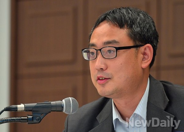 ▲ 한국인터넷 미디어협회 변희재 대표.  ⓒ 정상윤 기자