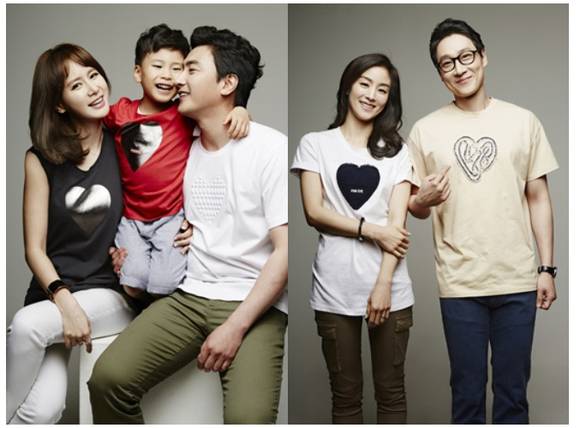 ▲ 캠페인에 참여한 안정환 가족과 이휘재 부부 ⓒ삼성에버랜드 패션부문 '구호'