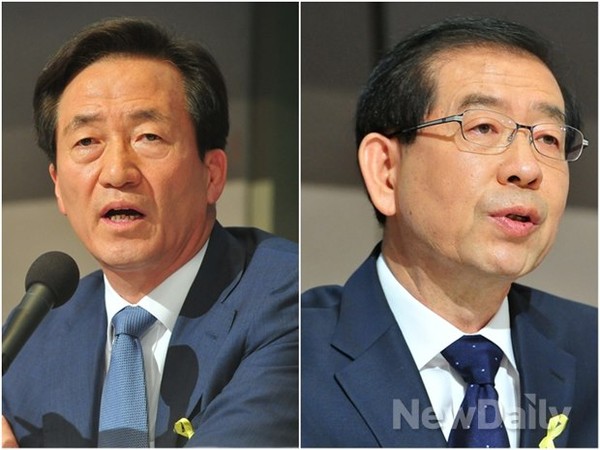 ▲ 관훈클럽에서 토론하는 정몽준, 박원순 서울시장후보.ⓒ이미화 기자