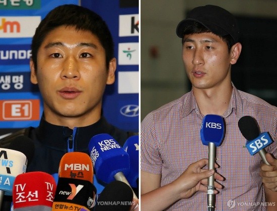 ▲ 이근호(좌) 선수와 지동원 선수.  ⓒ 연합뉴스