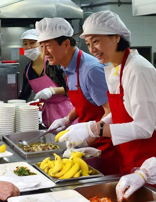 ▲ 정몽준 새누리당 서울시장 후보(왼쪽) 김영명 여사 ⓒ뉴데일리 DB