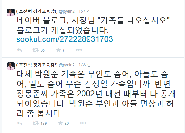 ▲ 정몽준 후보의 땀을 닦아주는 부인 김영명 여사. ⓒ 정상윤 기자