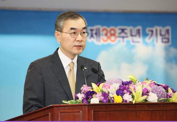 ▲ 30일 서울 마포구 공덕동 신보 본사에서 제38주년 창립기념식이 개최됐다.