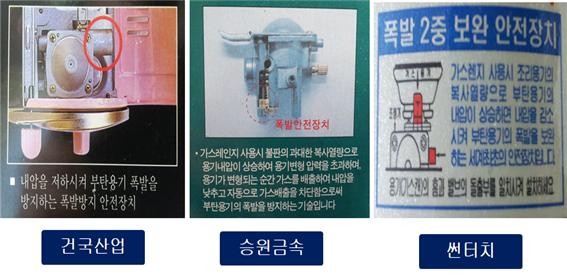 ▲ ▲ 2중안전장치를 장착하고 2005년도에 시판된 휴대용 가스레인지ⓒ 뉴데일리