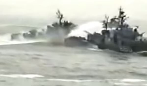 ▲ 연평해전 당시 모습.ⓒ유튜브캡쳐