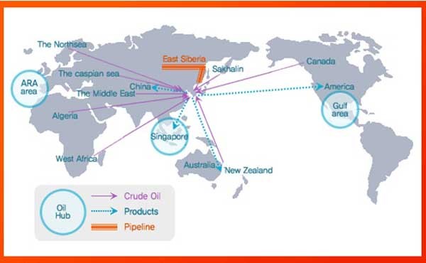 ▲ 세계 3대 오일허브 [사진: 한국석유공사 홈페이지]