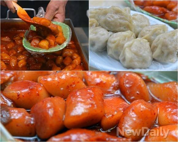 ▲ 상아분식이 자랑하는 만두와 떡볶이