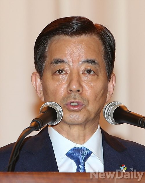 ▲ 취임사하는 한민구 44대 국방부 장관.ⓒ정재훈 기자