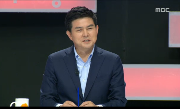 ▲ 9일 새벽 방송된 MBC 100분 토론에서 발언을 하고 있는 새누리당 김태호 의원. ⓒMBC 방송화면