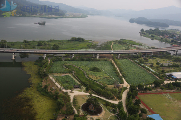 ▲ 한강 양평 양서면 양수리 두물머리 항공촬영    [사진=국토교통부]