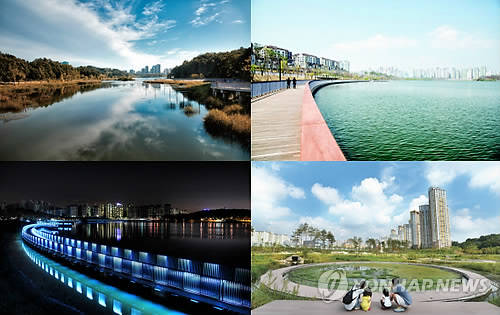 ▲ 2014 대한민국 경관대상을 받은 광교 호수공원.ⓒ연합뉴스