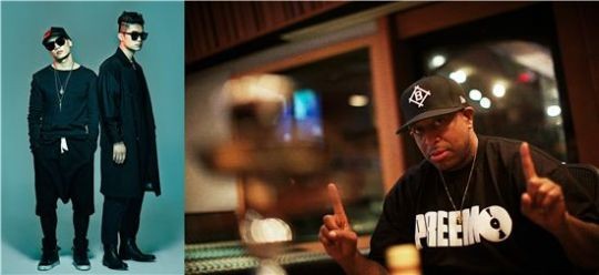 ▲ 왼쪽 다이나믹 듀오, 오른쪽 DJ 프리미어ⓒ아메바컬쳐