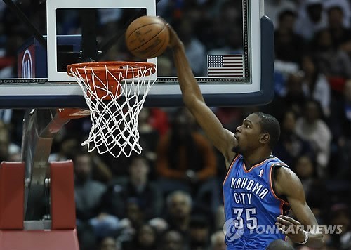 ▲ 케빈 듀란트ⓒ연합뉴스