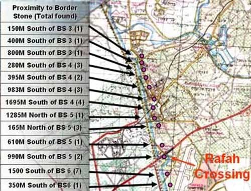▲ 이스라엘 정보기관이 찾아낸 하마스의 땅굴들. 팔레스타인 전역에 1,000여 개가 있는 것으로 추정하고 있다. [사진: 이스라엘 정부 사이트]