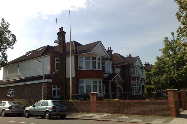▲ 영국 런던주재 북한대사관 모습. [사진: 위키피디아]