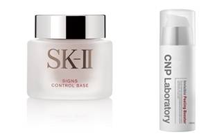 ▲ ⓒSK-II '싸인즈 컨트롤 베이스', CNP차앤박화장품 'CNP 인비져블 필링 부스터'(사진=트루컴 제공)