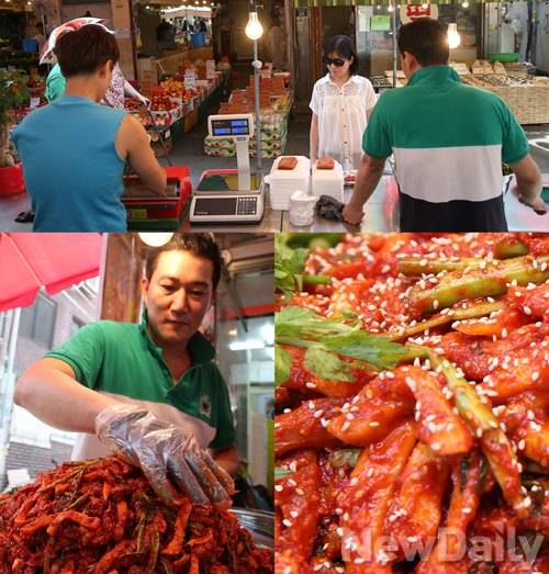 ▲ 소면과 함께 먹으면 더 맛있게 먹을수 있는 홍어무침 ⓒ뉴데일리 정재훈