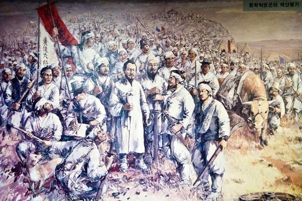 ▲ 동학혁명 당시 백산봉기를 그린 그림. [자료사진]