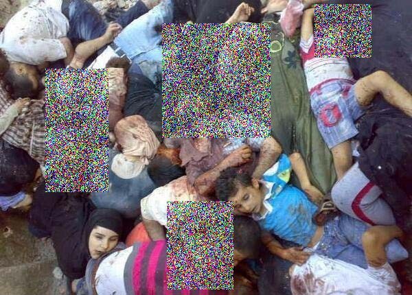 ▲ IS에게 학살당한 민간인들 사진. 기독교도들이라고 한다. [사진: 피난한 야지디 사람들이 인터넷에 올린 사진 캡쳐]