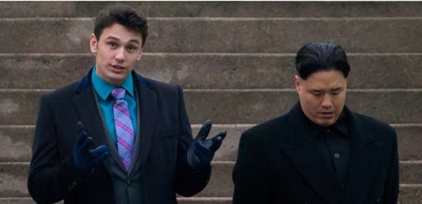 ▲ 코미디 영화 '인터뷰' 가운데 한 장면. 오른쪽은 김정은으로 분한 한국계 배우 랜달 박이다. [사진: 유튜브 공개 영상화면 캡쳐]