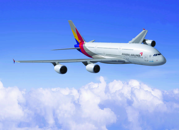 ▲ 20일부터 인천~LA노선에 투입되는 A380 ⓒ아시아나항공