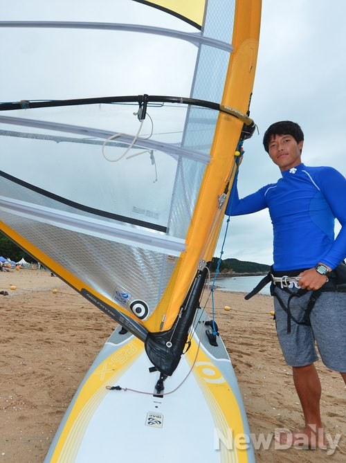 ▲ 윈드서핑 국가대표 이태훈 선수 ⓒ 정상윤