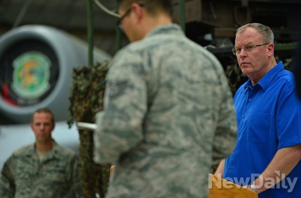 ▲ 기자간담회를 하는 '로버트 워크' 미국 국방부 부장관 ⓒ뉴데일리 정상윤