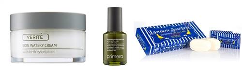 ▲ ⓒ왼쪽부터 베리떼 '스킨 워터리 크림', 프리메라 '슈퍼 스프라우트 세럼', 스웨덴 에그팩(사진=커뮤니크, 리앤컴 제공)