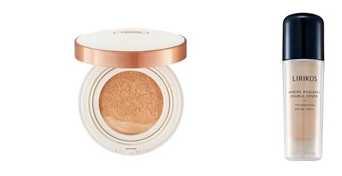 ▲ ⓒ왼쪽부터 베리떼 'UV 멀티 쿠션 DX', 리리코스 '마린 래디언스 더블커버 파운데이션'(사진=커뮤니크 제공)
