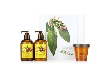 ▲ ⓒ아르간 에센셜 헤어 기획세트(사진=네이처리퍼블릭 제공)