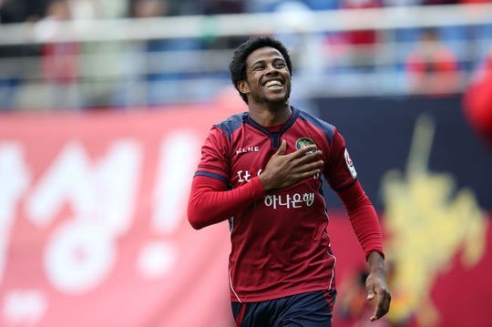 ▲ 대전 시티즌의 해결사, 아드리아노는 이날 자신의 시즌 21호골을 결승골로 기록하며 팀 승리를 견인했다. ⓒ프로축구연맹