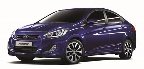 ▲ 컬러 디자인 보강과 안전사양을 강화한 '액센트 2015'ⓒ현대차