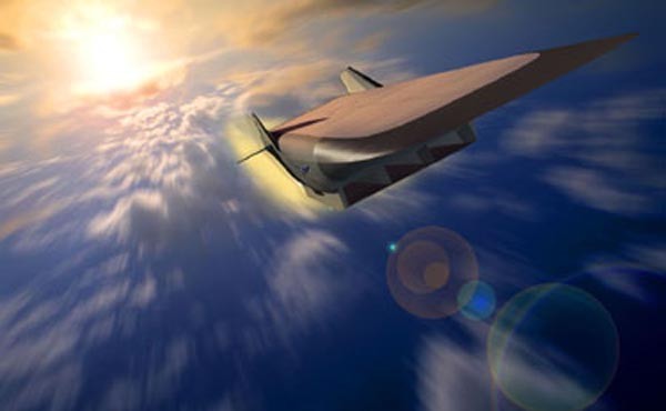 ▲ 美국방부 DARPA와 공군이 개발 중인 극초음속 폭격기. 런던에서 시드니까지 1시간 걸린다. [그래픽: DARPA]