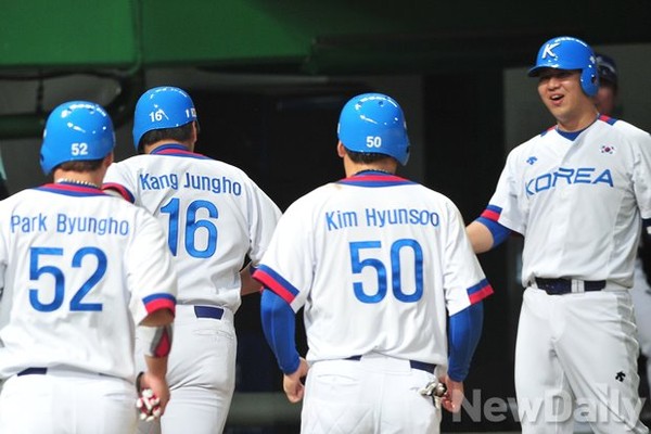 ▲ 대한민국 야구 대표팀.ⓒ정재훈 기자