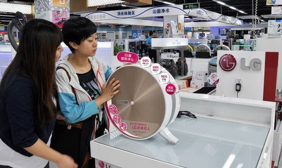 ▲ LG전자가 공기청정기 신제품을 중국 시장에 선보였다.  ⓒ LG전자 제공.
