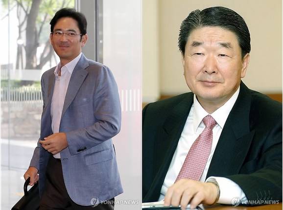 ▲ 삼성과 LG전자 최고경영진이 방한한 마이크로소프트(MS)의 사티아 나델라 최고경영자(CEO)와 만나 사업 협력을 다졌다. 왼쪽부터 이재용 삼성전자 부회장과 구본준 LG전자 부회장.ⓒ연합뉴스