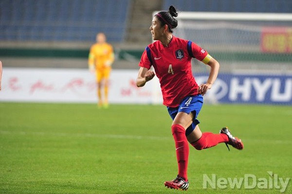 ▲ 여자 대표팀 주장, 심서연 선수.ⓒ정재훈 기자