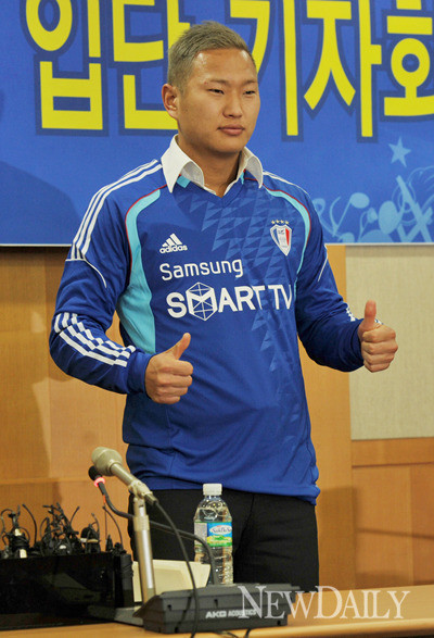 ▲ 2013년 1월에 수원 삼성 블루윙즈에 입단한 대한민국 국적의 정대세 선수.ⓒ이종현 기자