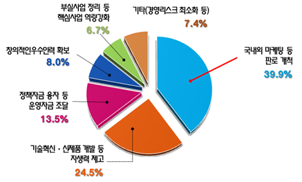 ▲ 2014년 하반기 중점 경영전략  ⓒ전경련