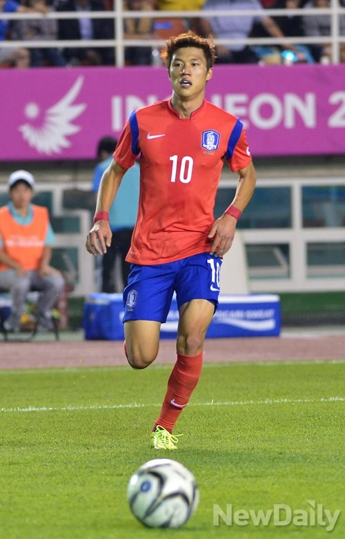 ▲ 울리 슈틸리케 감독은 인천 아시안게임에서 맹활약한 김승대를 성인 국가대표팀에 최초로 발탁했다.ⓒ뉴데일리 정재훈 사진기자